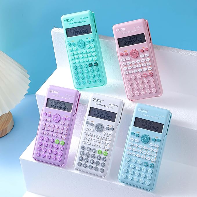 Scientific Calculators for Students, 240 Functions 2-Line Standard Scientific Calculator, Cute School Office Supplies，Math Calculator for School (Blue)