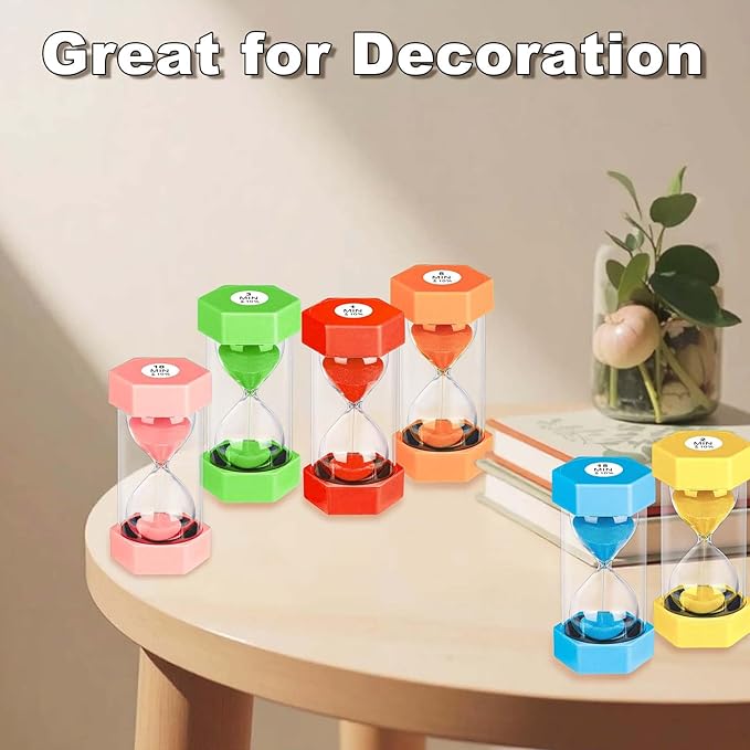 10 Minute Hourglass Sand Timer, Unbreakable Hourglass Sand Clock 10 Min, Reloj De Arena 10 Minutos, Colorful Plastic Hour Glass Sandglass for Classroom Games (Blue)