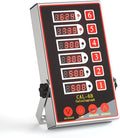 Commercial Kitchen Timer with 6 Channels, Professional LED Digital Timer for Cooking, Loud Alarm Volume +/-, Heavy Duty Stainless Steel Large Timers with Waterproof Panel & Memory Function